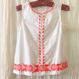 Crewcuts Tunic-White and Neon Orange-Size 14